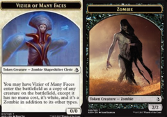 Vizier of Many Faces (015) // Zombie (020) Double-Sided Token